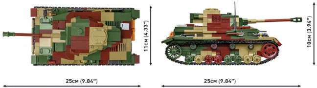 COBI 2592 II WW PzKpfw IV Ausf. G, 1:28, 1107 k, 1 f