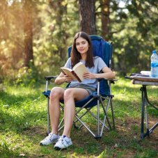 Skládací křeslo NILS Camp NC3705 modré