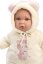 Llorens 14208 BABY JULIA - realistická panenka miminko s měkkým látkovým tělem - 42 cm