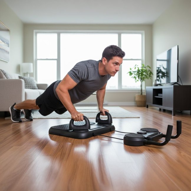 Multifunkční tréninková deska na kliky a břicho s expandéry HMS DBP01