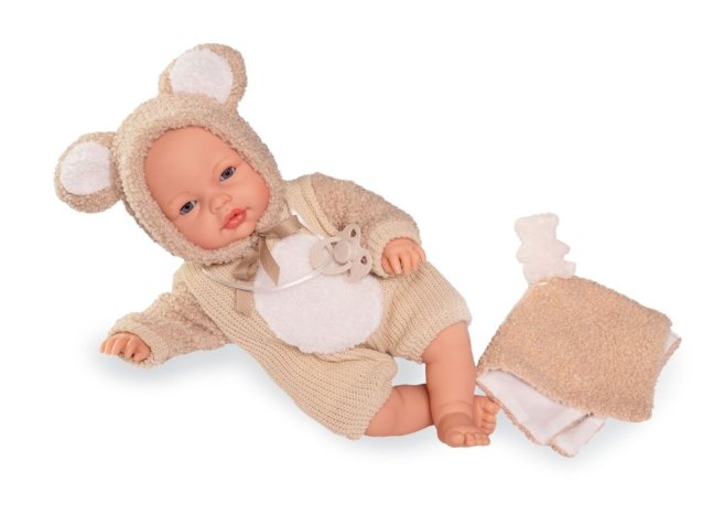 Antonio Juan 14364 BIMBA - mrkací panenka miminko se zvuky a měkkým látkovým tělem - 37 cm
