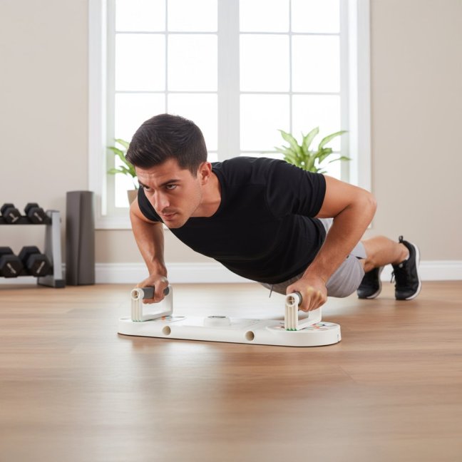 Multifunkční tréninková deska na kliky a břicho HMS DBP03