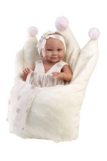 Llorens 73814 NEW BORN HOLČIČKA - realistická panenka miminko s celovinylovým tělem - 40 cm