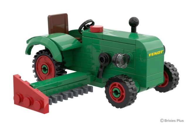 BRIXIES Plus 222.704 Fendt Dieselross F28 Classic Club Collection - historický traktor s žací lištou, 1:32, 74 k