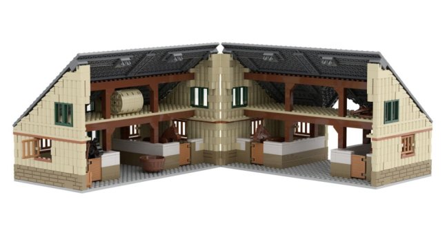 BRIXIES Plus 222.204 Stodola a koňská stáj 2 v 1, 815 k