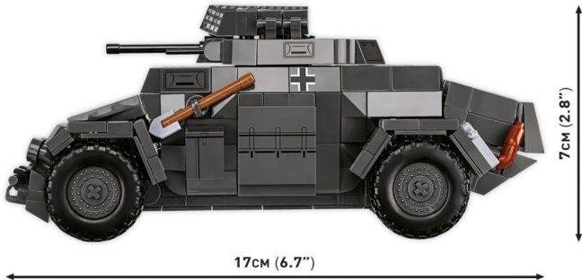 COBI 2657 II WW Sd.Kfz. 222, 1:28, 502 k, 1 f