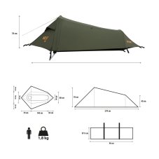 Lehký stan NILS Camp NC2501 Skyair 1 zelený