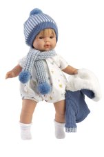 Llorens 38573 SASHA - realistická panenka se zvuky a měkkým látkovým tělem - 38 cm