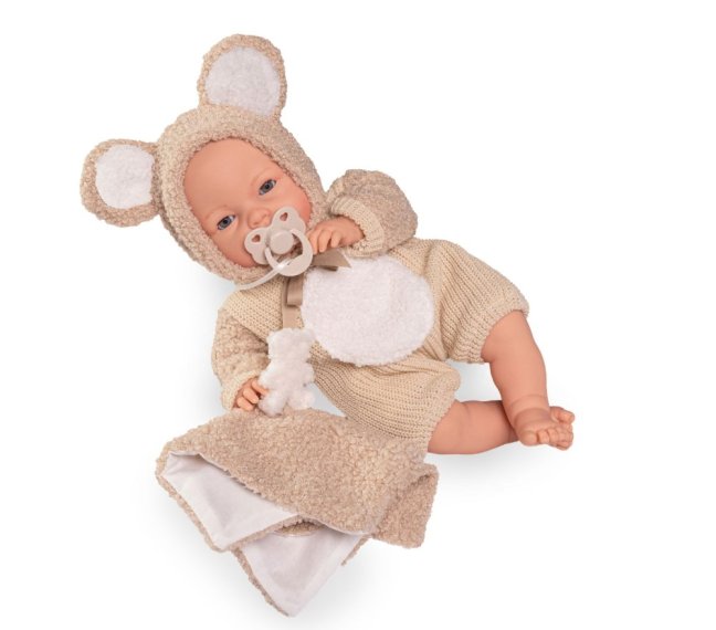 Antonio Juan 14364 BIMBA - mrkací panenka miminko se zvuky a měkkým látkovým tělem - 37 cm
