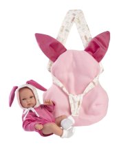 Llorens 63506 NEW BORN HOLČIČKA - realistická panenka miminko s celovinylovým tělem - 35 cm