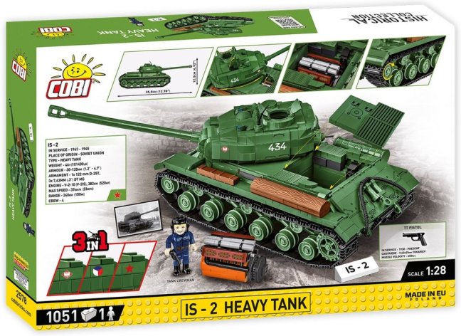 COBI 2578 II WW Tank IS-2, 3v1, 1:28, 1051 k, 1 f