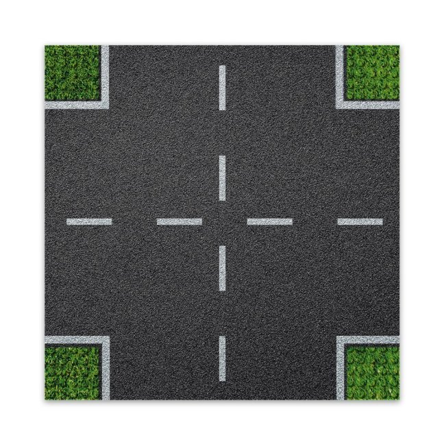 BRIXIES Plus 225.007 Designová podložka na stavění - křižovatka 25,5 x 25,5 cm