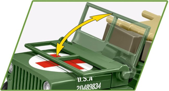 COBI 2295 II WW Sanitka Willys MB D-DAY, 1:35, 130 k, 1 f