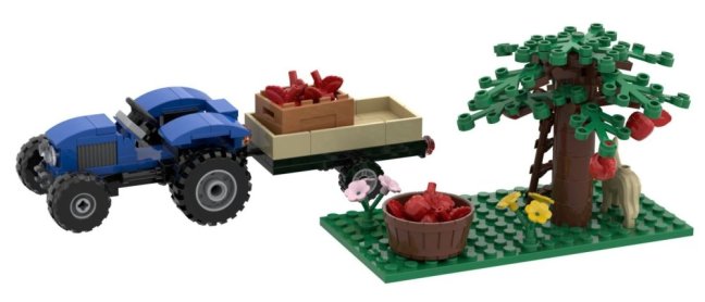 BRIXIES Plus 222.203 Malý traktor s přívěsem, 145 k