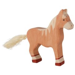 Dřevěná figurka - Hnědý kůň