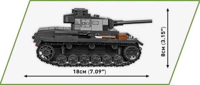 COBI 2289 II WW Panzer III Ausf J, 1:35, 590 k, 1 f
