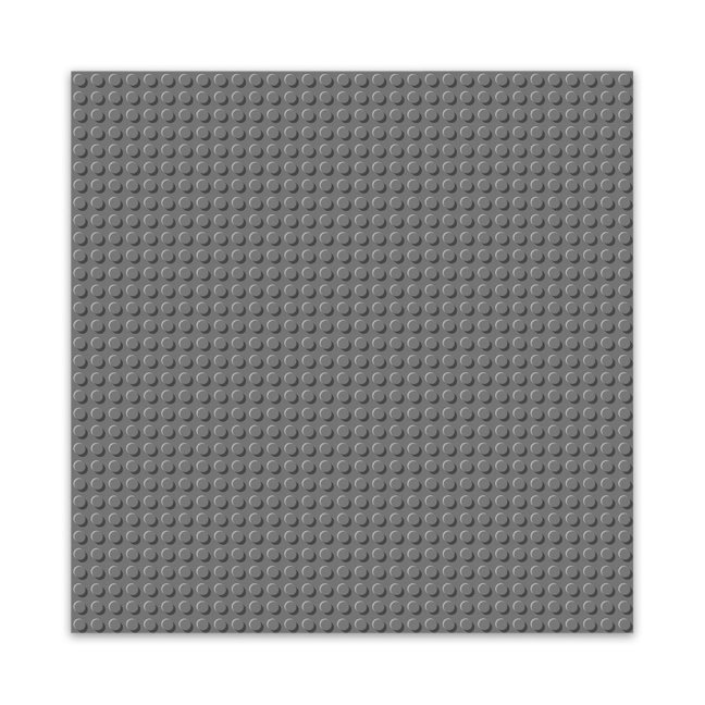 BRIXIES Plus 225.011 Základní podložka na stavění - tmavě šedá 25,5 x 25,5 cm