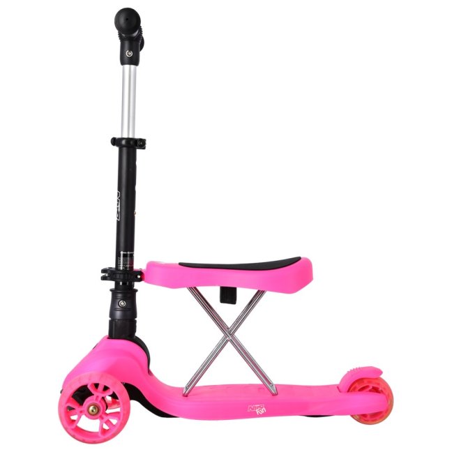 Dětská koloběžka NILS Fun HLB12 2v1 růžová