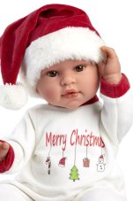 Llorens 74501 NEW BORN - realistická panenka miminko se zvuky a měkkým látkovým tělem - 45 cm