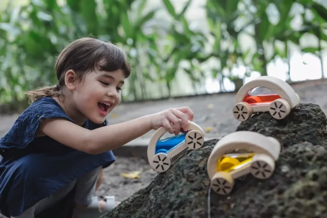 PlanToys Auto s vodou - Modré