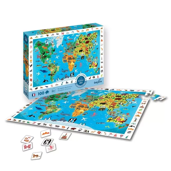 Sentosphere Puzzle - mapa světa se zvířaty