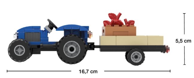 BRIXIES Plus 222.203 Malý traktor s přívěsem, 145 k