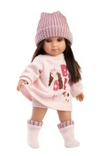 Llorens 53561 SARA - realistická panenka s měkkým látkovým tělem - 35 cm