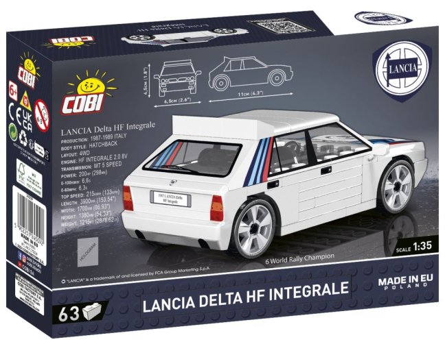 COBI 24509 Lancia Delta HF Integrale, 1:35, 63 k