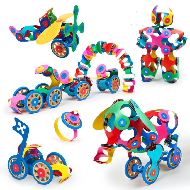 CLIXO Wheel Creator - magnetická stavebnice 72 kusů