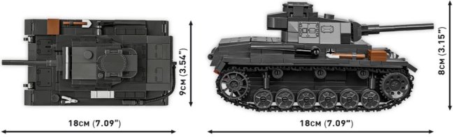 COBI 2289 II WW Panzer III Ausf J, 1:35, 590 k, 1 f
