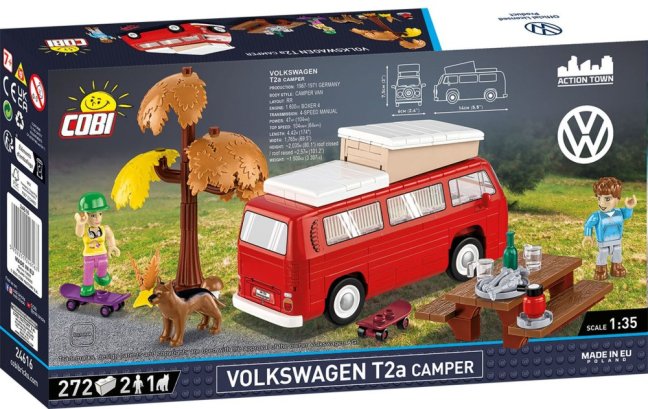 COBI 24616 Volkswagen T2a Camper, 1:35, 272 k, 3 f
