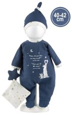 Llorens M741-12 obleček pro panenku miminko NEW BORN velikosti 40–42 cm s doplňky