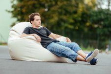 SakyPaky sedací vak WAAW křeslo italská eko kůže