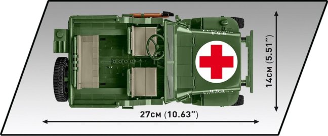 COBI 2806 Willys MB sanitka 1:12, 1131 k