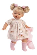 Llorens 33168 ROBERTA - realistická panenka se zvuky a měkkým látkovým tělem - 33 cm